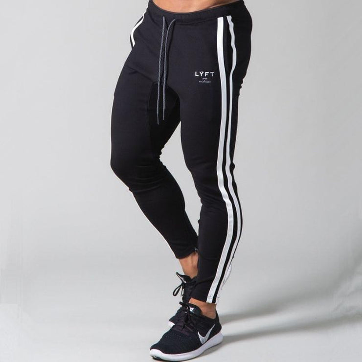 LYFT Stripes Casual Skinny Gym Joggers - UK Home Gym Equipment 
