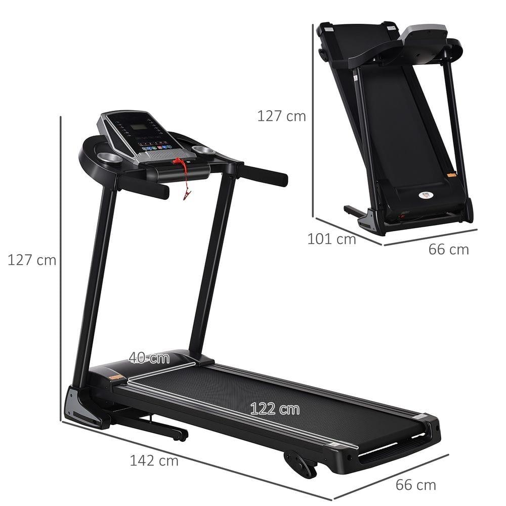 Folding 12km h Electric Treadmill Running Machine Incline LED Display UK Home Gym Equipment