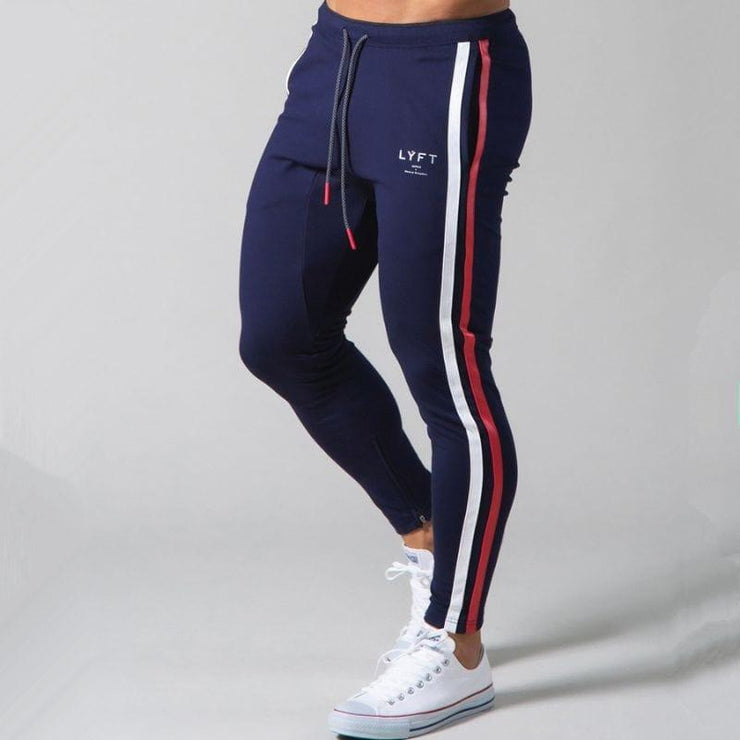 LYFT Stripes Casual Skinny Gym Joggers - UK Home Gym Equipment 