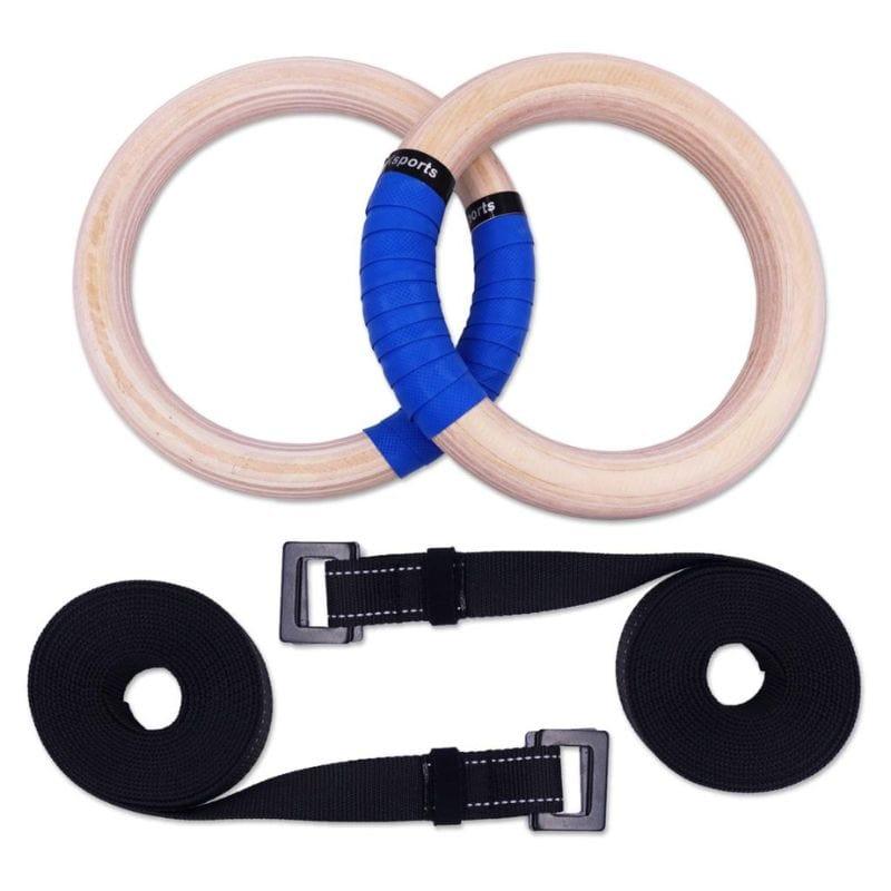 Outdoor Wood Gymnastics Pull Up Rings – UK Home Gym Equipment