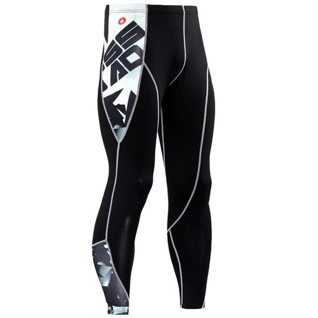 Men MMA Fitness Workout Compression Bottoms - UK Home Gym Equipment 